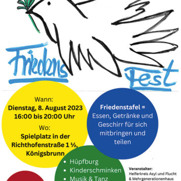 1. Königsbrunner Friedensfest am 8.8.2023!
